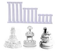 Roman Column Fondant Cake Baking Tool, 4pcs Diy Fittings Fondant Support Plastic Cake Stand Kit, Wedding Party Cake Decorating Tools(12.5cm)