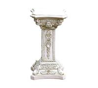 Roman Column Pedestal - 12.5x12.5x25cm Tall Architectural Base, Elegant Classical Design, Resin Material Indoor Outdoor Decoration | Perfect For Statues And Floral Displays