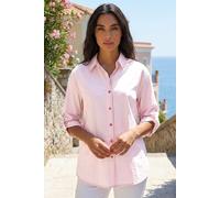 Roman Contrast Button Detail Shirt In Light Pink Light Pink