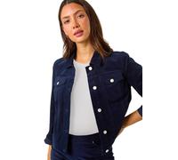 Roman Corduroy Pocket Detail Stretch Jacket In Midnight Midnight 10