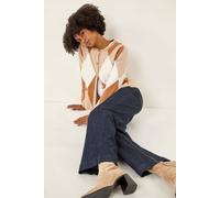 Roman Originals Wide Leg Jeans for Women UK Ladies Denim Trousers Palazzo Pants Jeggings Stretchy Cotton Summer Winter Autumn Spring Smart Office Work Party Flattering Bottoms - Indigo - Size 14