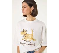 Roman Cotton Simply The Bestie T-Shirt In Ivory Ivory 18