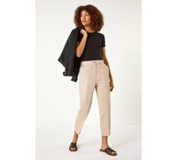 Roman Cotton Stretch Cropped Trouser In Stone Stone 20
