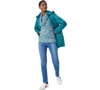 Roman Cowl Neck Tape Yarn Jumper In Turquoise Turquoise 20