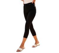 Roman Petite Women Cropped Denim Jegging - Ladies Spring Everyday Summer Evening Vacation Work Holiday Smart Casual - Black - Size 18