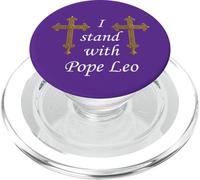 Roman Cross. I stand with Pope Leo. PopSockets PopGrip for MagSafe