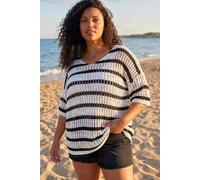 Roman Women's Curve Crochet Knitted Top in White | Size: 18 Roman White 18