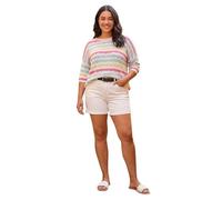 Roman Women's Curve Wave Stripe Jumper in Off-White | Size: 20 Roman Off-White 20