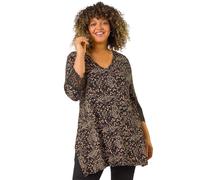 Roman Curve Crochet Trim Paisley Top In Natural Natural 20