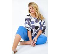 Roman Originals Plus Size Cropped Trousers for Women UK Ladies Curve Capri Leggings Summer Pants Short Crop Stretch 3/4 Length Three Quarter Pedal Pusher Clothes Elasticated - Light Denim - Size 20