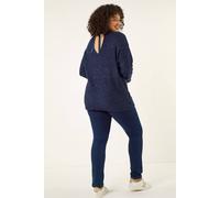 Curve Hotfix Longline Knit Jumper Roman Navy 30-32