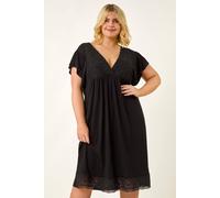 Roman Women's Curve Lace V-Neck Dress in Black | Size: 20 Roman Black 20