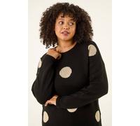 Curve Large Spot Knit Jumper Roman Black 18