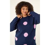 Curve Large Spot Knit Jumper Roman Navy 16