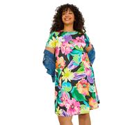 Roman Curve Leaf Print Pocket Dress In Green Green 30-32
