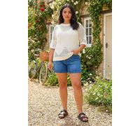 Roman Women's Curve Metallic Diamond Knit Top in Ivory | Size: 18 Roman Ivory 18