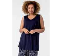Roman Curve Plain V-Neck Vest Top In Navy Navy 18