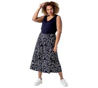 Roman Curve Plain V-Neck Vest Top In Navy Navy 20