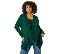 Curve Waterfall Front Jersey Cardigan Roman Green 16