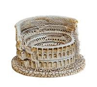 Roman Decor Statues - Resin Architectural Figurines, Ancient Style Ornament, Small Collectible Pieces, Display Decoration Accessory | For Bedroom Living Room Office Apartment Farmhouse Hotel Bar Desk