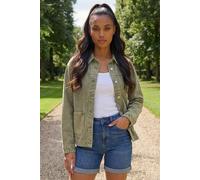 Roman Women's Denim Button Front Pocket Jacket in Khaki | Size: 18 Roman Khaki 18