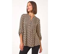 Diamond Print Pintuck Pleat Shirt Roman Black 14