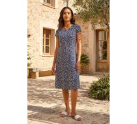 Roman Ditsy Floral Spot Tea Dress In Navy Navy 18