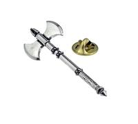 Roman Double Headed Battle Axe English Pewter Lapel Pin Badge XTSPBH09