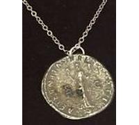 Roman Dupondius Hadrian Coin WC11 Fine English Pewter On a 16" Silver Plated Curb Chain Necklace codew1 POSTED BY US GIFTS FOR ALL 2016 FROM DERBYSHIRE UK