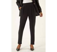 Roman Elastic Waist Hareem Trousers In Black Black 22