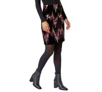 Roman Embellished Sequin Velvet Stretch Skirt In Bronze Bronze 18