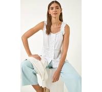 Roman Women's Embroidered Trim Cami Top in Ivory | Size: 12 Roman Ivory 12