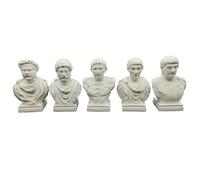 Roman Emperor Augustus Marcus Aurelius Nero Claudius Diocletian Constantine The Great Bust Head Sculpture Statue Collectible Figurine Table Top Home Decor (Roman Emperors Set of 5, 4"Hx2.5"Wx2"D)