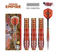 Shot Roman Empire Centurion Steel Tip Dart Set 90% Tungsten Pro Throwing Darts Steel Tip Set Professional - Made in New Zealand - Designed Dart Flights for Women & Men - Metal Tip Bar Darts for Adults
