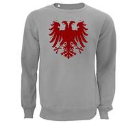 Roman Empire Red Eagle Symbol Grey Unisex Pullover Sweater L