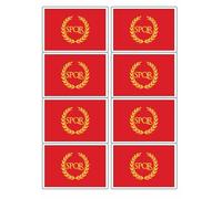 Roman Empire Standard Flag Rectangular Matt Paper Stickers A4 Sheet of 8 (Each Sticker is 99mm x 68mm) (Rectangular)
