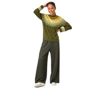 Roman Fairisle Jumper for Women UK Ladies Stretchy Winter Autumn Sweater Smart Casual Knit Knitwear Knitted Pullover Comfy Soft Thick Lightweight Dinner Party Office Work - Petite Khaki - Size 14
