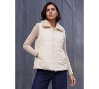 Roman Faux Fur Reversible Zip Up Gilet Cream
