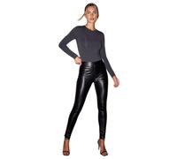 Roman Faux Leather Trousers for Women UK Ladies Mat Legging Jegging Pants High Waisted Pull On Waterproof Wet Latex Imitation Coated Stretchy Jeans Tight Slimming PU