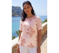 Roman Floral Embroidered Top In Pink Pink 16