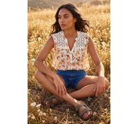 Roman Women's Floral Lace Sleeveless Blouse | Size: 18 Roman Multicolor 18