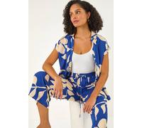 Roman Women's Floral Mono Print Trouser in Royal | Size: 20 Roman Royal 20