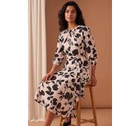 Roman Women's Floral Pleated Midi Dress in Cream | Size: 20 Roman Cream 20