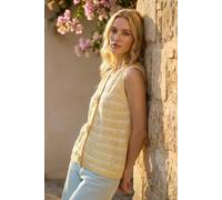 Roman Flower Button Detail Knit Vest In Bright Yellow Bright Yellow 14