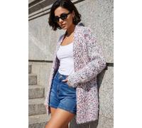 Roman Women's Fluffy Nep Long Cardigan in Rose | Size: 14 Roman Rose 14