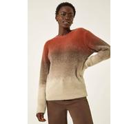 Roman Fluffy Yarn Jumper for Women UK Ladies Thick Sweater Warm Cosy Chunky Knitted Pullover Winter Furry Casual Smart Textured Everyday Cuddly Soft Knitwear - Brown - Size 12