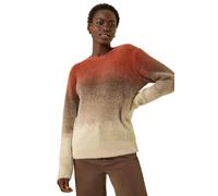 Roman Fluffy Ombre Knit Jumper In Brown Brown 18
