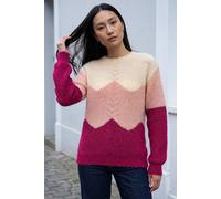 Roman Women's Fluffy Sparkle Knit Jumper in Pink | Size: 20