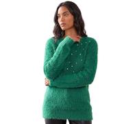 Roman Fluffy Yarn Jumper for Women UK Ladies Thick Sweater Warm Cosy Chunky Knitted Pullover Winter Furry Casual Smart Textured Everyday Cuddly Soft Knitwear