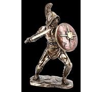 Roman Gladiator Figurine - Murmillo in Battle with Sword and Helmet Veronese | Decorative Figurine, Decorative Item, Sculpture, Statue, Height 24.5 cm